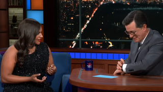 Mindy Kaling and Stephen Colbert swap <i>Late Night</i> advice, like turning off your damn watch phone